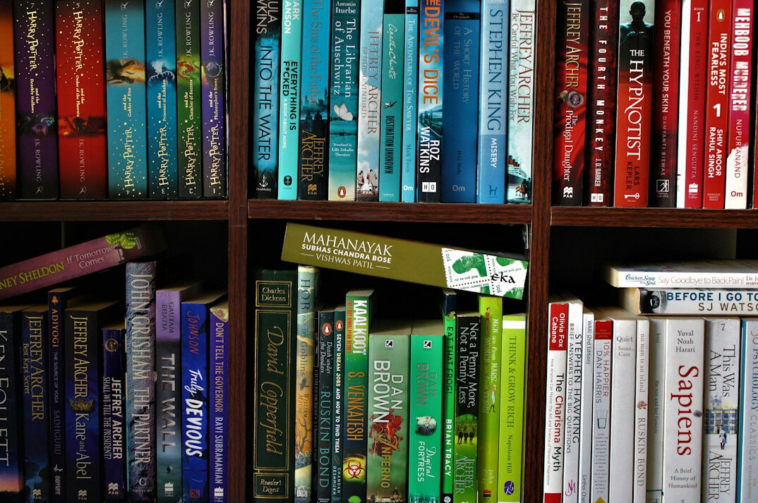 published mystery book on shelf